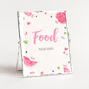 Girl Watermelon Baby Shower Favors Sign