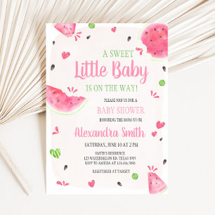 Girl Watermelon Baby Shower Invitation