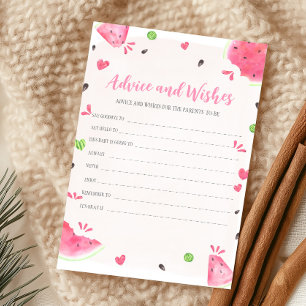 Girl Watermelon Shower Advice and Wishes Game