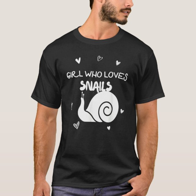 Girl Who Love Snails Insect Lands Forest Habitat T-Shirt (Front)