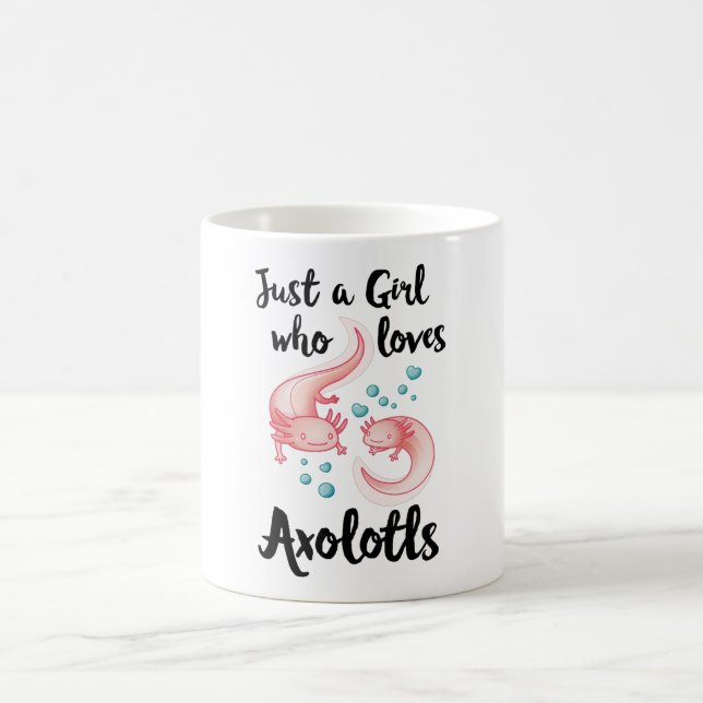 Girl who loves Axolotls Cute Axolotl Gift Women Coffee Mug (Center)