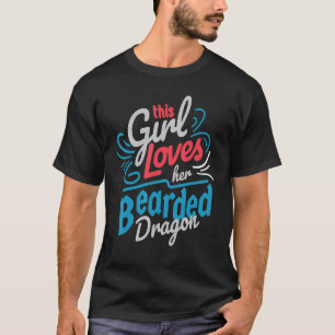 Girl Who Loves Bearded Dragon Lizard Reptile Men T-Shirt