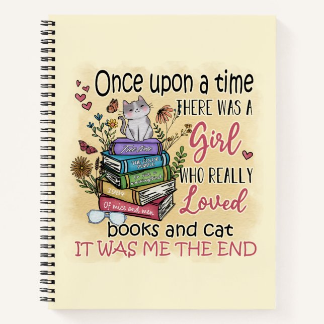 Girl Who Loves Books and Cats (Front)