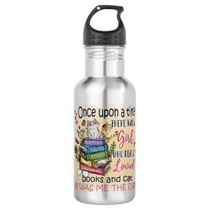 Girl Who Loves Books and Cats 532 Ml Water Bottle
