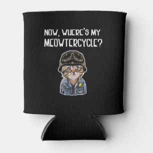 Girl Who Loves Cats Gift For Motorcycle Lovers Can Cooler