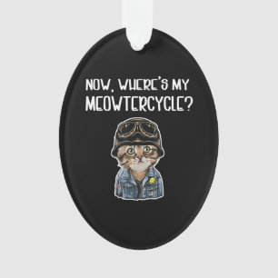 Girl Who Loves Cats Gift For Motorcycle Lovers Ornament