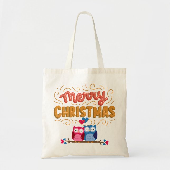 GIRL WHO LOVES CHRISTMAS AND NEW YEAR'S PARTY TOTE (Front)