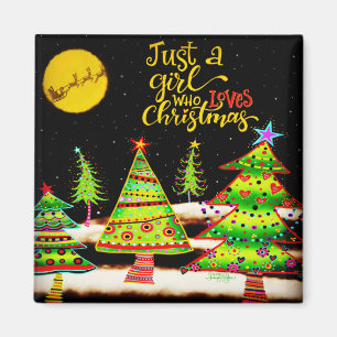 Girl Who Loves Christmas Inspirivity Magnet