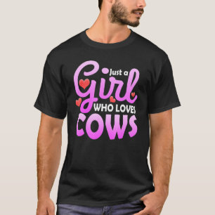 Girl Who Loves Cows T-Shirt