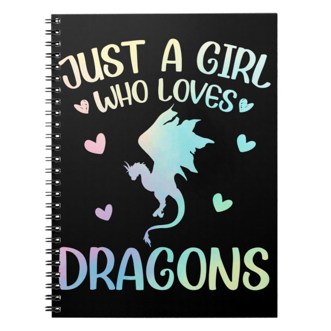 Girl Who loves Dragon Notebook (Front)
