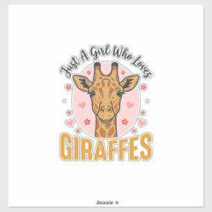 Girl Who Loves Giraffes Vintage Engraving Design_1