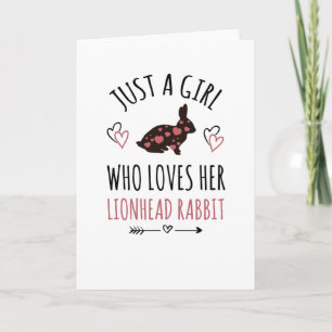 Girl Who Loves Her Lionhead Rabbit Owner Gift Card