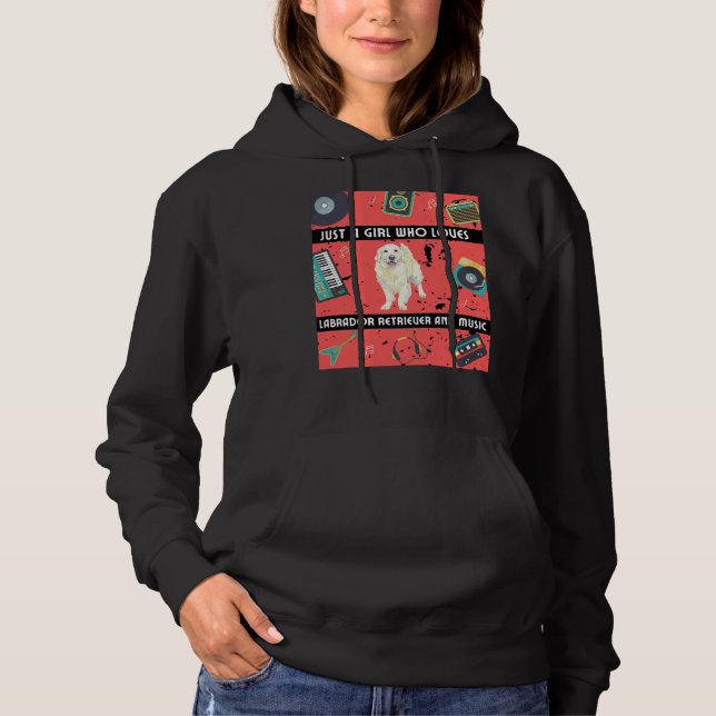 Girl Who Loves Labrador Retriever Labrador Retriev Hoodie (Front)