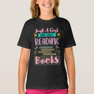 Girl Who Loves Reading Books Classroom T-Shirt