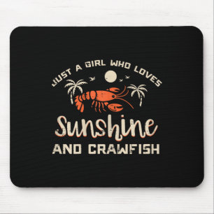 Girl Who Loves Sunshine Crawfish Crayfish Girls Ki Mouse Pad