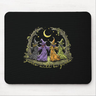 Girl Will Be Girls Witch Halloween Feminist Witchy Mouse Pad