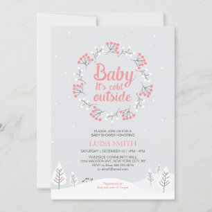 Girl Winter Wonderland Baby Shower, Sprinkle Card