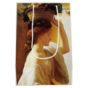 Girl With a Basket of Fruit (by Frederic Leighton) Medium Gift Bag