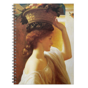 Girl With a Basket of Fruit (by Frederic Leighton) Notebook
