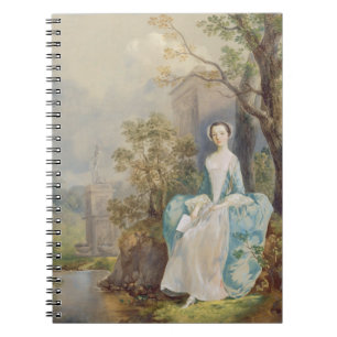 Girl with a Book Seated in a Park, c.1750 (oil on
