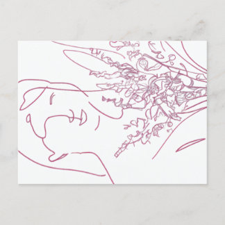 Girl with a Bouquet Postcard