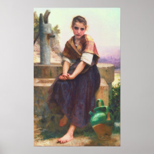 Girl with a Broken Pitcher Poster