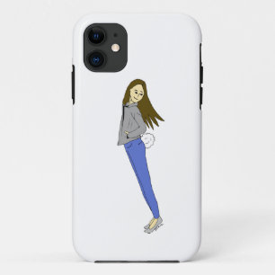 girl with a bunny tail iPhone 11 case