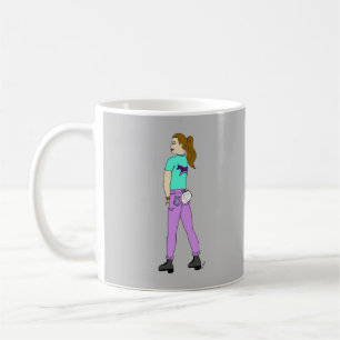 girl with a bunny tail   coffee mug