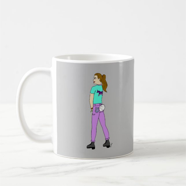 girl with a bunny tail   coffee mug (Left)