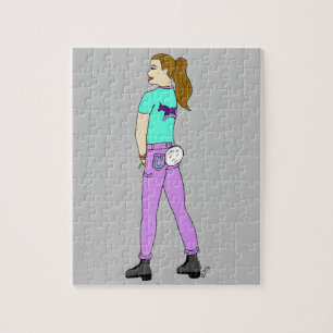 girl with a bunny tail   jigsaw puzzle