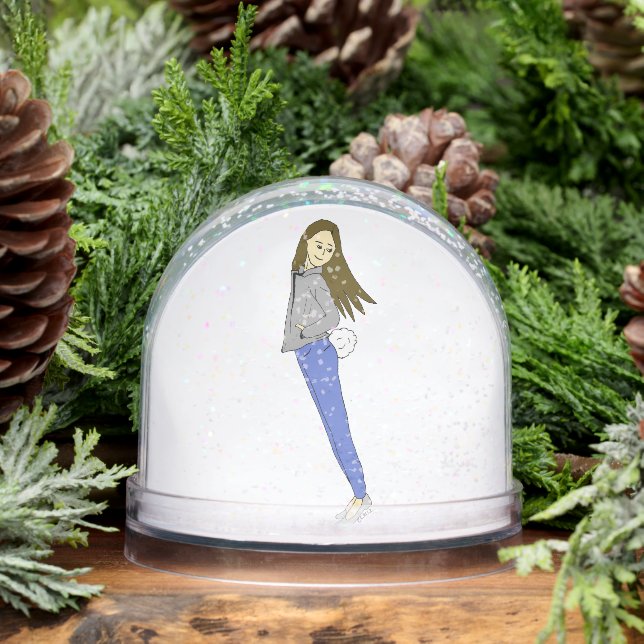 girl with a bunny tail   snowglobe (Winter)