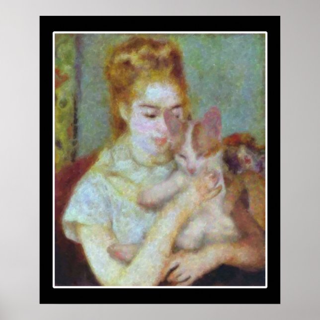 Girl with a Cat Poster (Front)