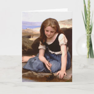 Girl with a Crab Card
