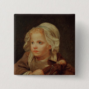 Girl with a Doll 15 Cm Square Badge