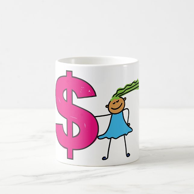 Girl With A Dollar Sign Coffee Mug (Creator Uploaded)