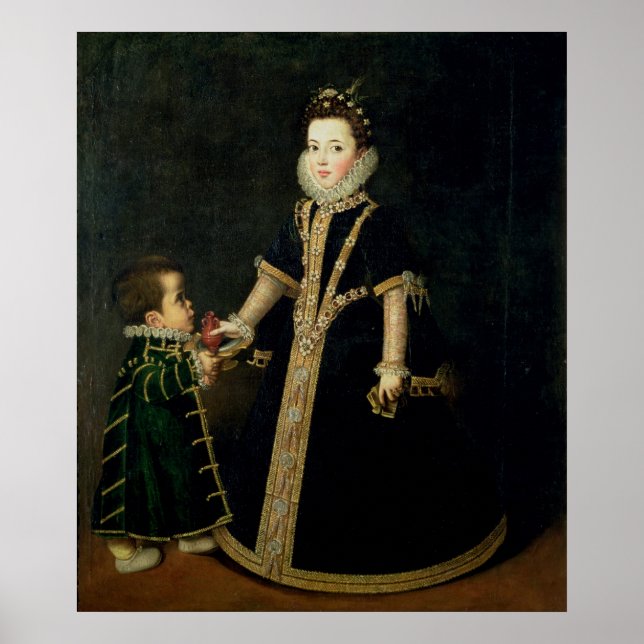 Girl with a dwarf, thought to be a portrait poster (Front)