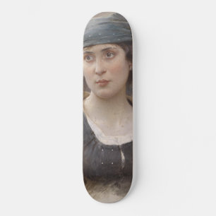 Girl with a Green Headscarf (by Ludwig Passini) Skateboard