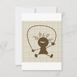 Girl With A Jump Rope Invitations