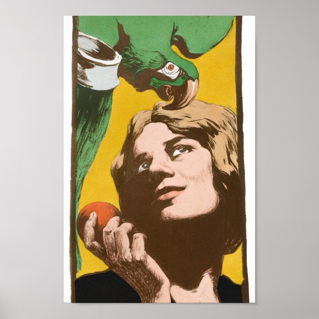 Girl with a Parrot Poster (Front)