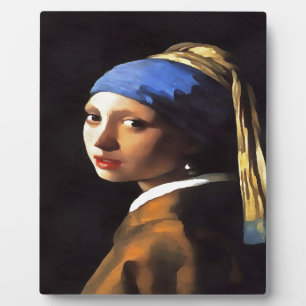 Girl with a Pearl Earring After Johannes Vermeer Plaque