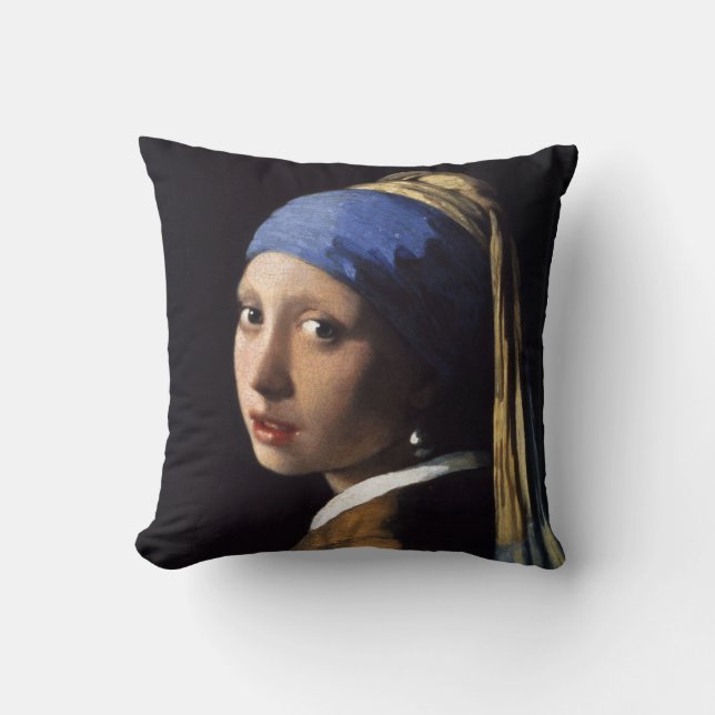 Girl with a pearl earring art cushion (Front)