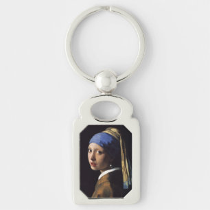 Girl With A Pearl Earring by Johannes Vermeer Key Ring