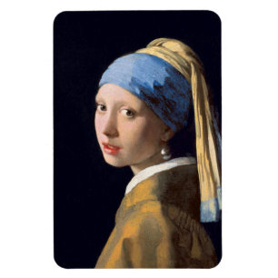 Girl With A Pearl Earring By Johannes Vermeer Magnet