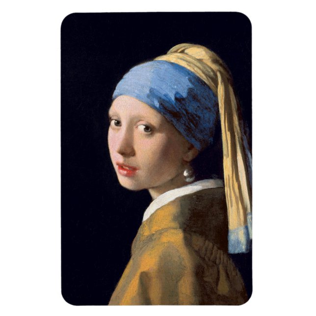 Girl With A Pearl Earring By Johannes Vermeer Magnet (Vertical)