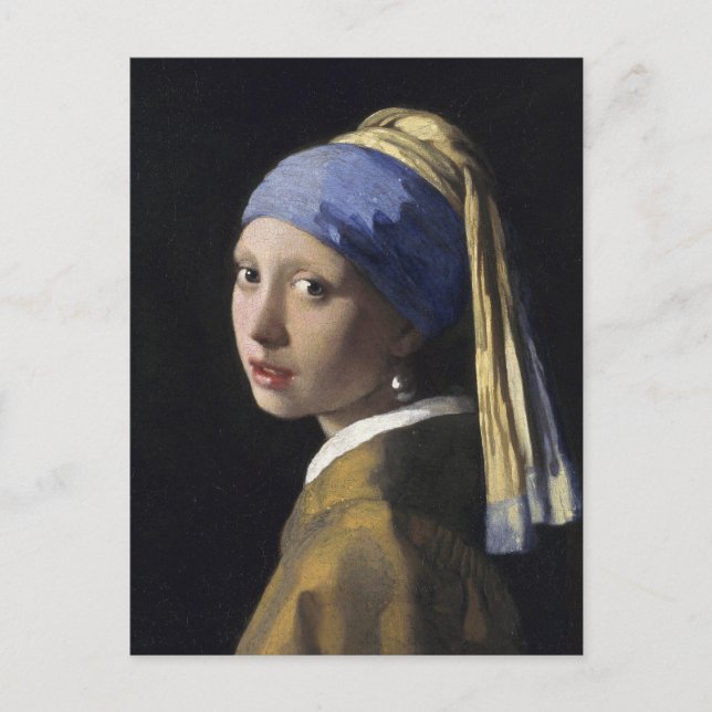Girl with a Pearl Earring by Johannes Vermeer Postcard (Front)