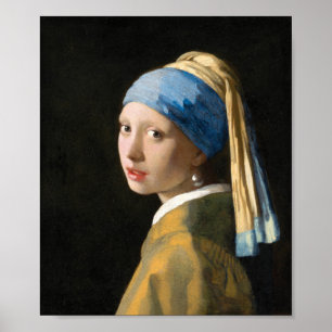 Girl with a Pearl Earring by Johannes Vermeer Poster