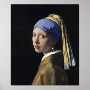 Girl with a Pearl Earring by Johannes Vermeer Poster