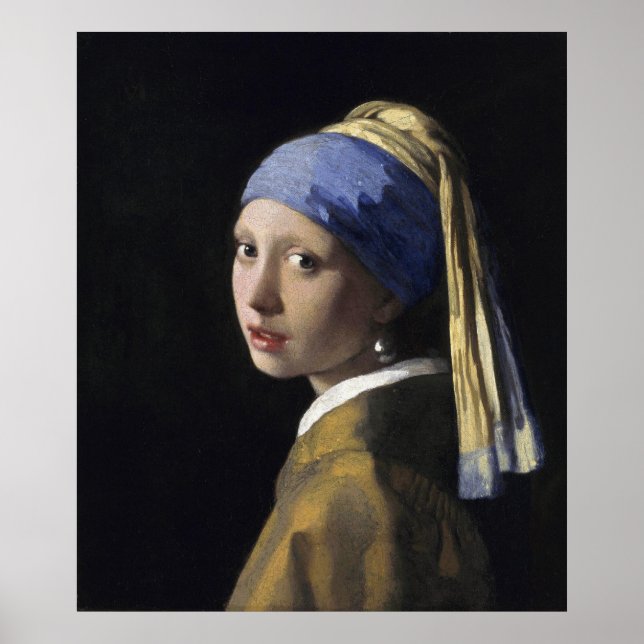 Girl with a Pearl Earring by Johannes Vermeer Poster (Front)