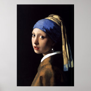 Girl with a Pearl Earring by Johannes Vermeer Poster