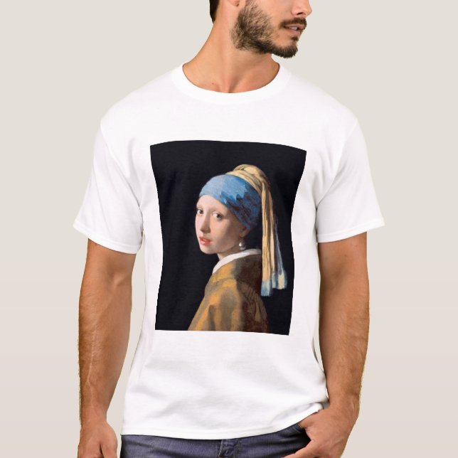 Girl with a Pearl Earring by Johannes Vermeer T-Shirt (Front)